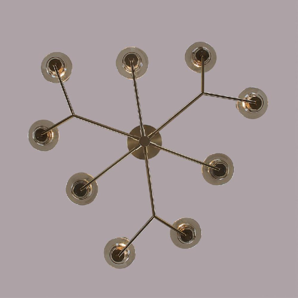 6554/9C CLASSI LN25 28 бронза/коньячный/металл/стекло Люстра потолочная E14 9*40W 220V MADONNA