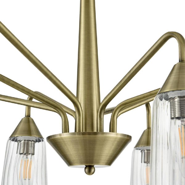 6584/8C MODERNI LN25 94 бронза/прозрачный, металл/стекло Люстра потолочная E14 8*40W 220V DOLIANA