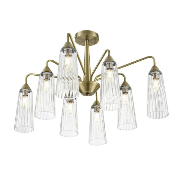 6584/8C MODERNI LN25 94 бронза/прозрачный, металл/стекло Люстра потолочная E14 8*40W 220V DOLIANA