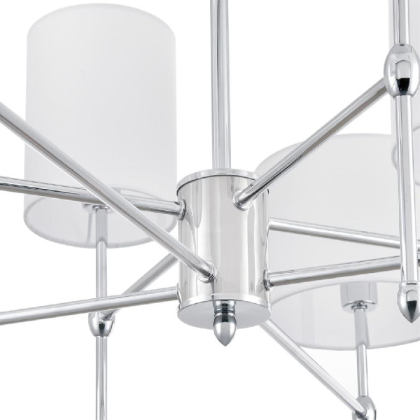 6589/8C CLASSI LN25 60 хром/белый, металл/текстиль Люстра потолочная E14 8*40W 220V LATTI