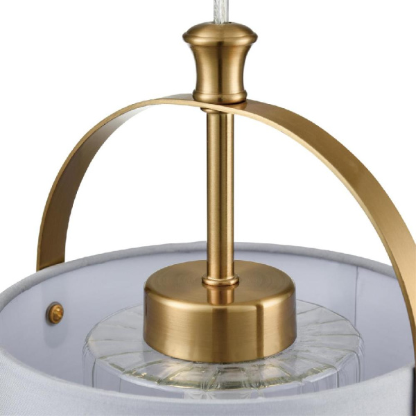 6592/1 MODERNI LN25 323 латунь/серый, металл/текстиль, стекло Подвес E14 1*40W 220V JANE