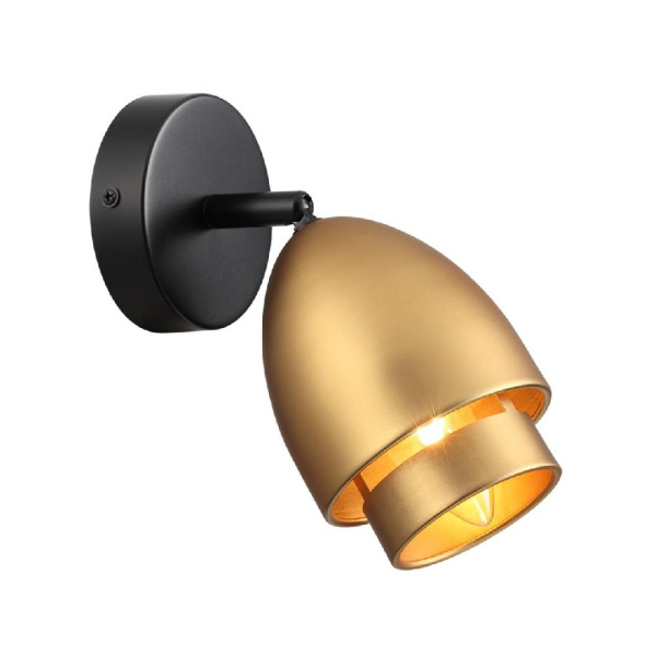 8001/1W MODERNI LN25 166 черный/античное золото металл/металл Настенный светильник Е14 40W 220V AVRORA