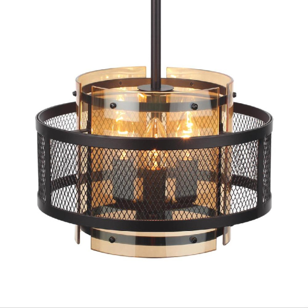 8007/3 MODERNI LN25 251 черный/черный, золотой металл/металл, стекло Подвесной светильник Е14 3*40W 220V Zarina