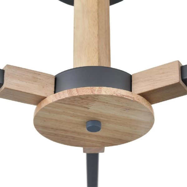 8096/3C MODERNI LN25 267 серый/серый металл, дерево/металл Люстра потолочная Е27 3*60W 220V COLANGE