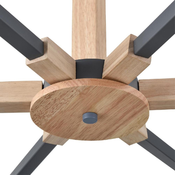 8096/6C MODERNI LN25 267 серый/серый металл, дерево/металл Люстра потолочная Е27 6*60W 220V COLANGE