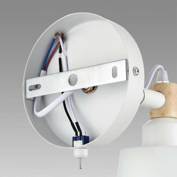 8097/1W MODERNI LN25 269 белый/белый металл, дерево/металл Бра Е27 1*60W 220V ROSALINA