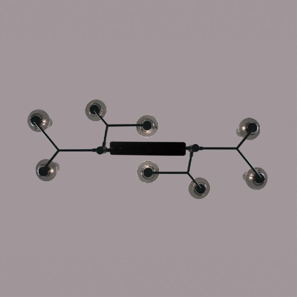 6555/8C CLASSI LN25 30 черный/дымчатый/металл/стекло Люстра потолочная E14 8*40W 220V MADONNA