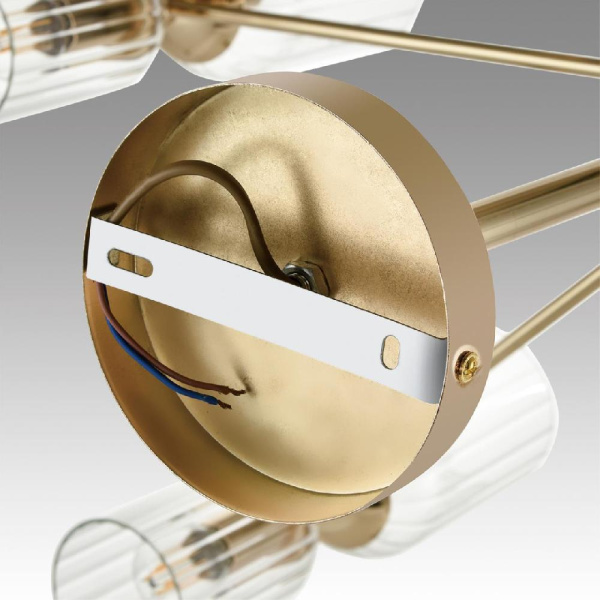 6586/16 MODERNI LN25 89 золото/прозрачный, металл/стекло Люстра подвесная E14 16*40W 220V KASSIA