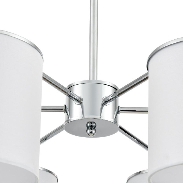 6591/6 CLASSI LN25 62 хром/белый, металл/текстиль Люстра подвесная E14 6*40W 220V SUNTORI