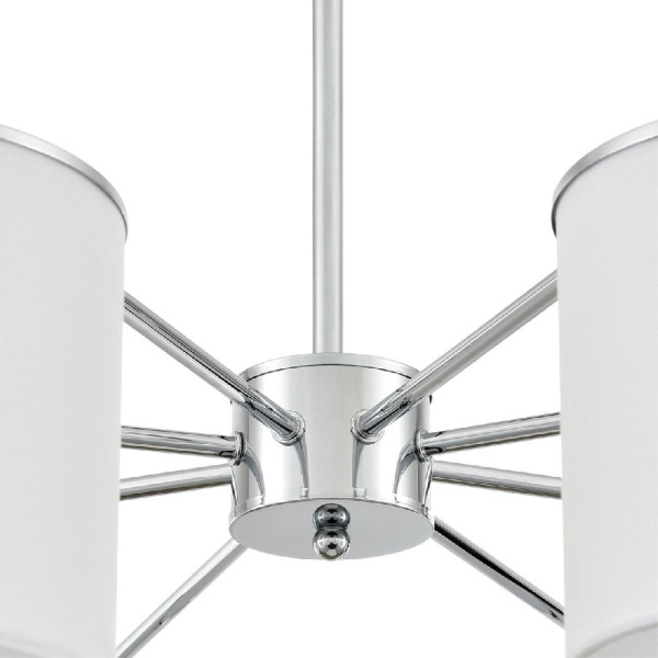 6591/8 CLASSI LN25 62 хром/белый, металл/текстиль Люстра подвесная E14 8*40W 220V SUNTORI