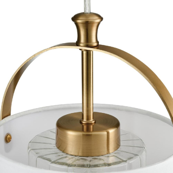 6593/1 MODERNI LN25 324 латунь/белый, металл/текстиль, стекло Подвес E14 1*40W 220V JANE