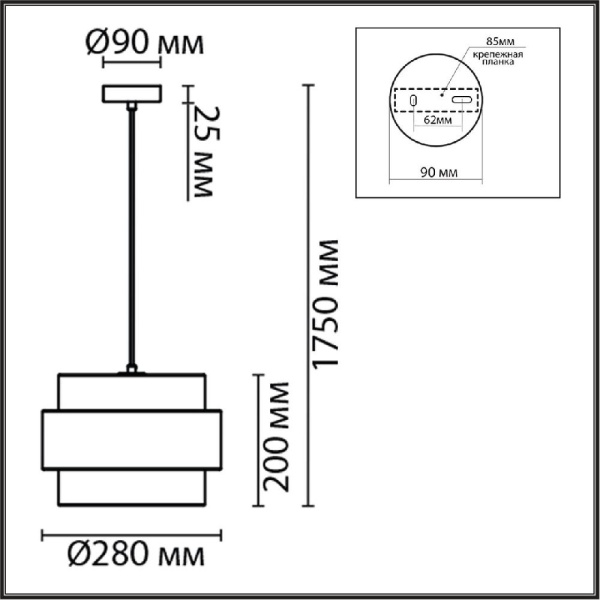 8003/1A MODERNI LN25 161 черный/черный, золотой металл/металл, текстиль Подвес Е27 60W 220V ANIMAISA