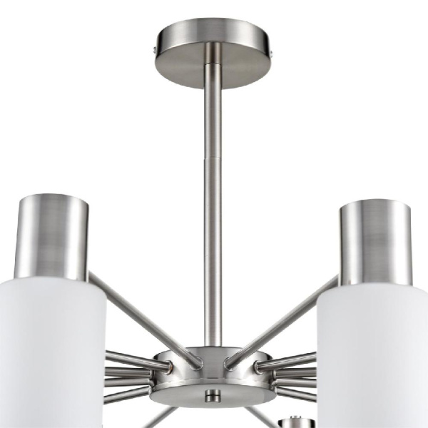 8099/12C COMFI LN25 76 никель/белый металл/стекло Люстра потолочная Е14 12*40W 220V MAVE