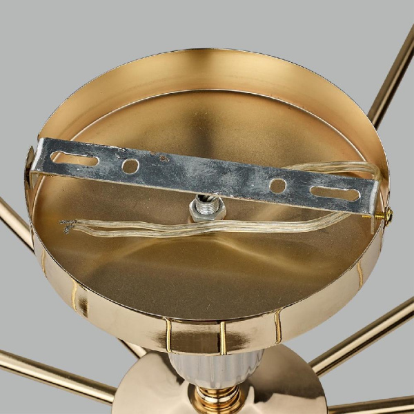 6580/7C CLASSI LN25 54 французское золото, серый/белый металл, керамика/стекло Люстра потолочная E14 7*40W 220V VIVIEN