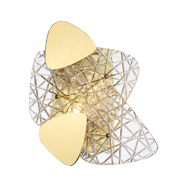 6582/2W NEOCLASSI LN25 50 золотой/прозрачный, золотой металл/стекло, металл Настенный светильник E14 2*40W 220V QUEENY