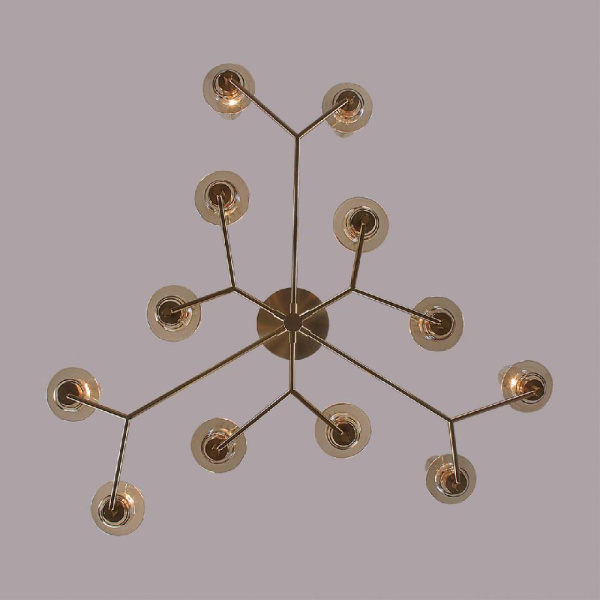 6554/12C CLASSI LN25 28 бронза/коньячный/металл/стекло Люстра потолочная E14 12*40W 220V MADONNA