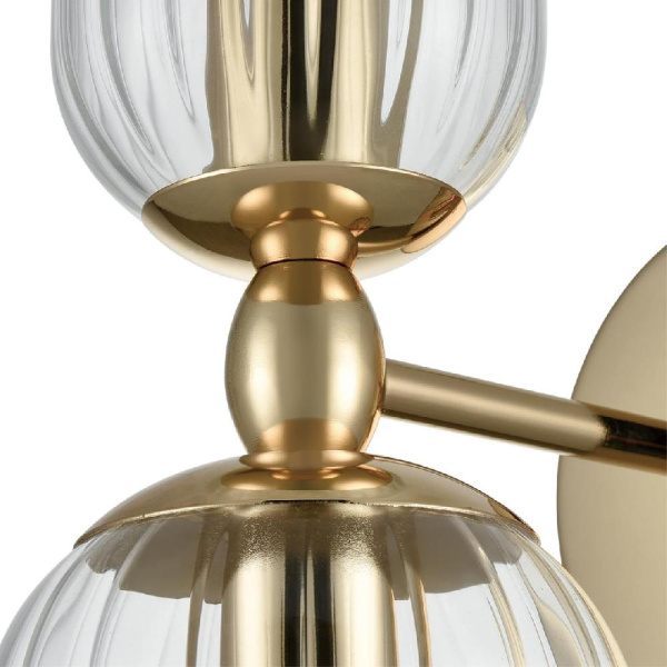 6586/2W MODERNI LN25 89 золото/прозрачный, металл/стекло Бра E14 2*40W 220V KASSIA