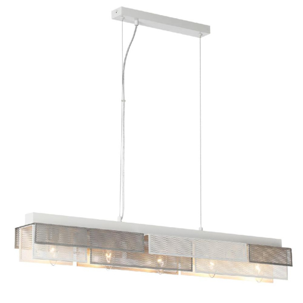 8006/5A MODERNI LN25 164 белый/никель, белый металл/металл Подвесной светильник Е14 5*40W 220V DANA