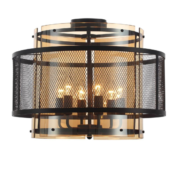 8007/6C MODERNI LN25 251 черный/черный, золотой металл/металл, стекло Люстра потолочная Е14 6*40W 220V Zarina