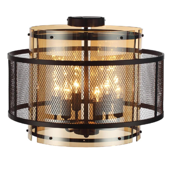 8007/6C MODERNI LN25 251 черный/черный, золотой металл/металл, стекло Люстра потолочная Е14 6*40W 220V Zarina