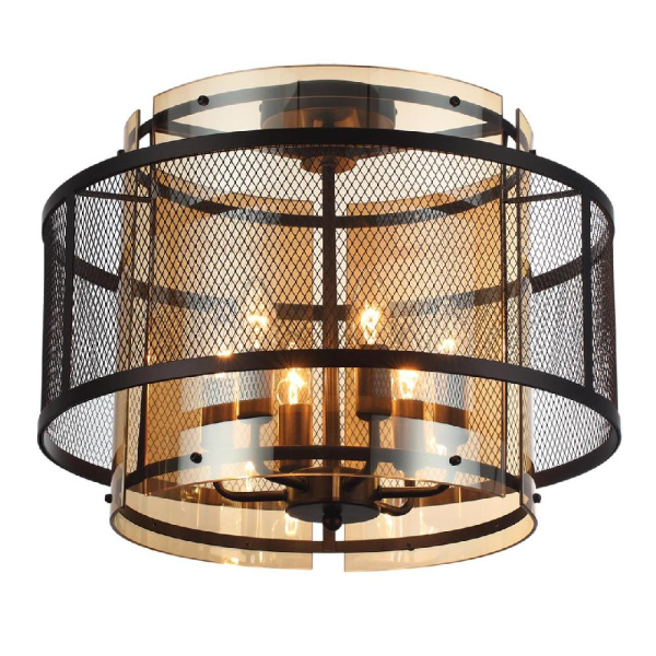 8007/6C MODERNI LN25 251 черный/черный, золотой металл/металл, стекло Люстра потолочная Е14 6*40W 220V Zarina