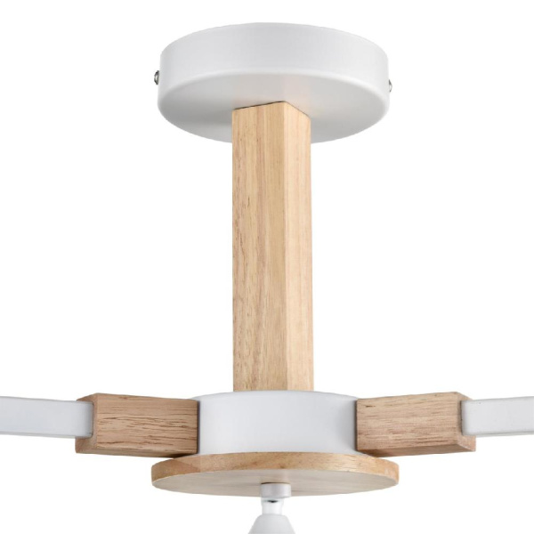 8095/3C MODERNI LN25 268 белый/белый металл, дерево/металл Люстра потолочная Е27 3*60W 220V COLANGE