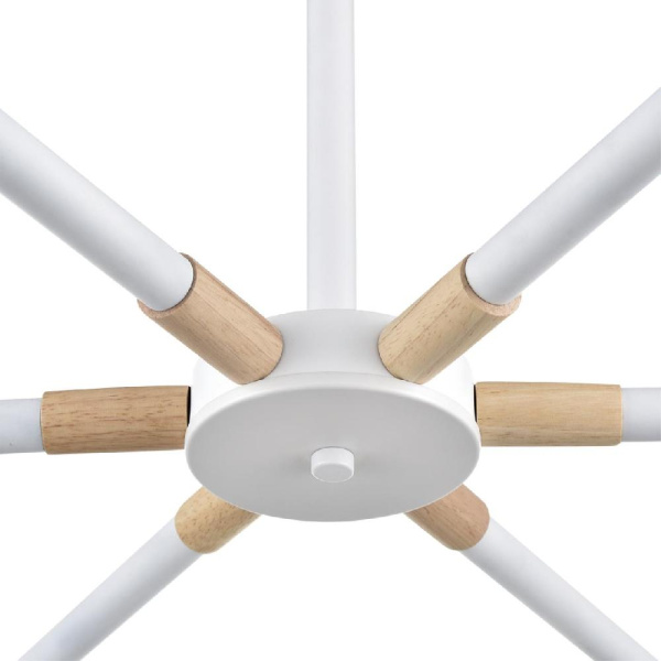 8097/6C MODERNI LN25 269 белый/белый металл, дерево/металл Люстра потолочная Е27 6*60W 220V ROSALINA