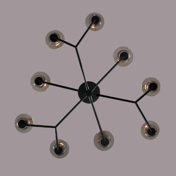 6555/9C CLASSI LN25 30 черный/дымчатый/металл/стекло Люстра потолочная E14 9*40W 220V MADONNA