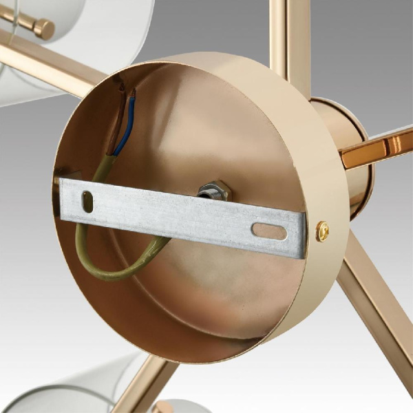 6587/5C MODERNI LN25 91 золото/прозрачный, металл/стекло Люстра потолочная E14 5*40W 220V VERDI