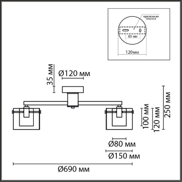 6587/5C MODERNI LN25 91 золото/прозрачный, металл/стекло Люстра потолочная E14 5*40W 220V VERDI
