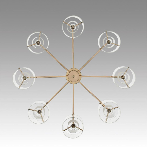 6587/8C MODERNI LN25 91 золото/прозрачный, металл/стекло Люстра потолочная E14 8*40W 220V VERDI