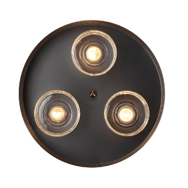 6598/3C MODERNI LN25 156 черный/черный. коричневый металл, эко кожа/металл, стекло Подвесной светильник Е27 3*40W 220V BASALTO