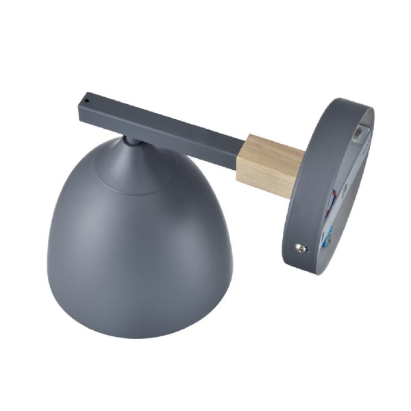 8096/1W MODERNI LN25 267 серый/серый металл, дерево/металл Бра Е27 1*60W 220V COLANGE