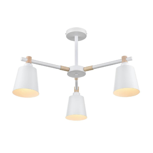 8097/3C MODERNI LN25 269 белый/белый металл, дерево/металл Люстра потолочная Е27 3*60W 220V ROSALINA