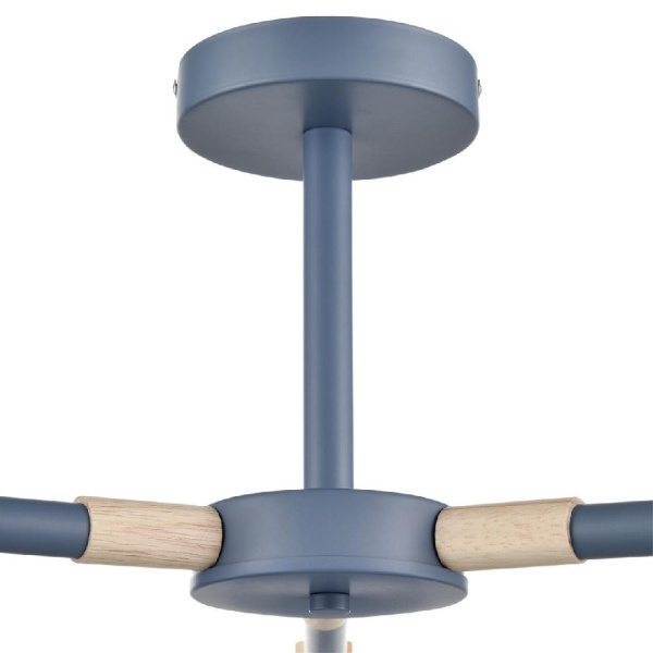 8098/3C MODERNI LN25 271 синий/синий металл, дерево/металл Люстра потолочная Е27 3*60W 220V ROSALINA