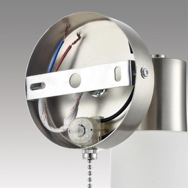 8099/1W COMFI LN25 76 никель/белый металл/стекло Бра Е14 1*40W 220V MAVE