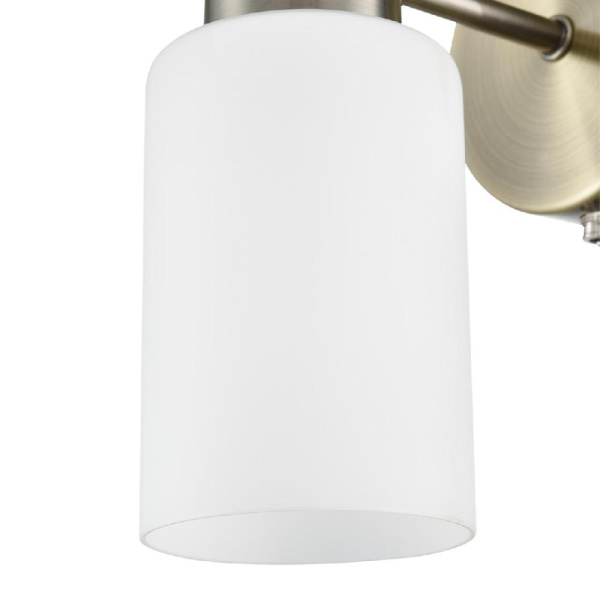 8100/1W COMFI LN25 74 бронза/белый металл/стекло Бра Е14 1*40W 220V MAVE