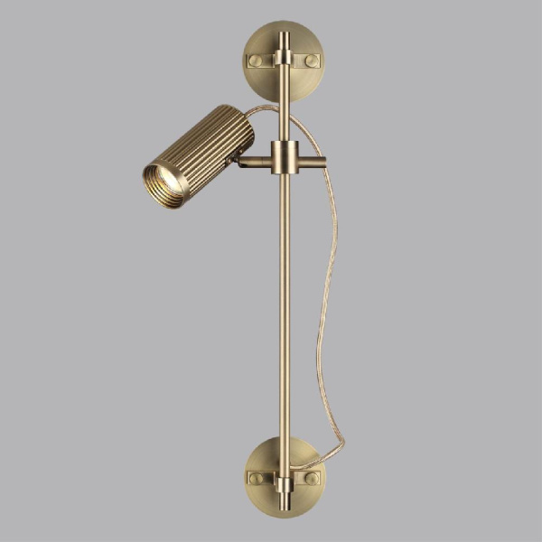 7013/1W HIGHTECH ODL25 683 Настенный св-к поворотный на 50°/180° металл/под латунь IP20 LED GU10 10W 220V MANCHESTER