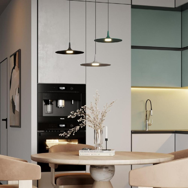 7039/12L HIGHTECH ODL25 305 черный//металл/акрил Подвесной светильник IP20 LED 12W 3000K AC90-260V SOMBRA