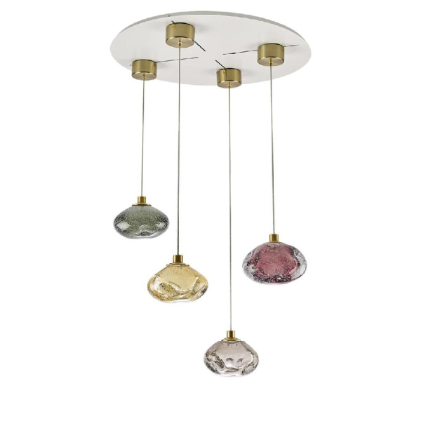 7042/4L L-VISION ODL25 413 Подвесной светильник янтарный/бронзов/металл/стекло IP20 LED 4W 3000K 220V MELA