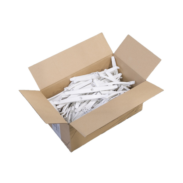 Держатель круглого кабеля двусторонний для прямого монтажа на 16 мест в гофроящике белый (100 шт/кор) Промрукав