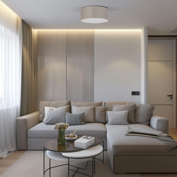 Потолочный светильник с тканевым абажуром 5636 Rondo Linen