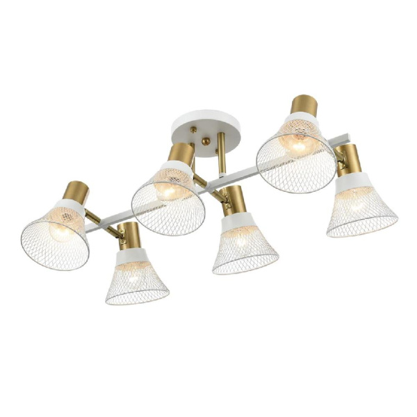 8045/6C MODERNI LN25 186 белый, латунь/белый металл/металл Люстра потолочная Е14 6*40W 220V ANRIYA