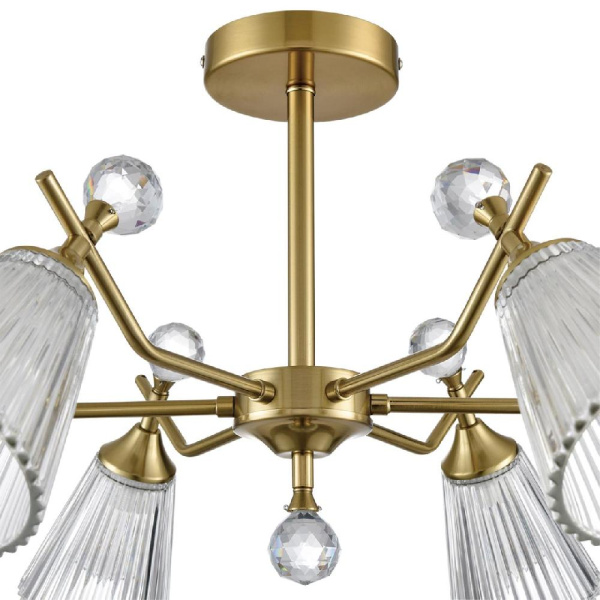 8046/6C CLASSI LN25 77 латунь/прозрачное стекло Люстра потолочная Е14 6*40W 220V AURICA