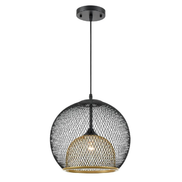 8052/1А SUSPENTIONI LN25 315 черный/черный, золото металл/металл Подвесной светильник E27 1*60W 220V LEONELA