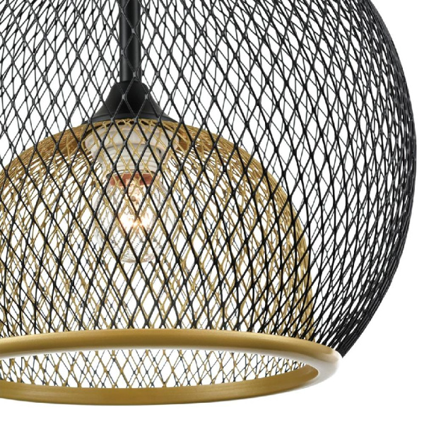 8052/1А SUSPENTIONI LN25 315 черный/черный, золото металл/металл Подвесной светильник E27 1*60W 220V LEONELA