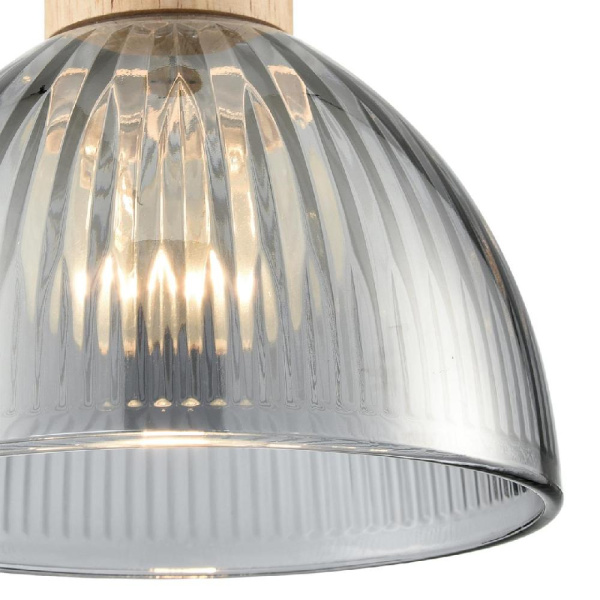 8053/1А SUSPENTIONI LN25 310 дерево/смоки металл/стекло Подвесной светильник E27 1*60W 220V NATANA