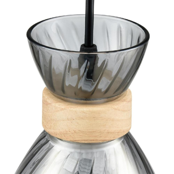 8050/1А SUSPENTIONI LN25 309 дерево/смоки металл/стекло Подвесной светильник E27 1*60W 220V MIRABELA