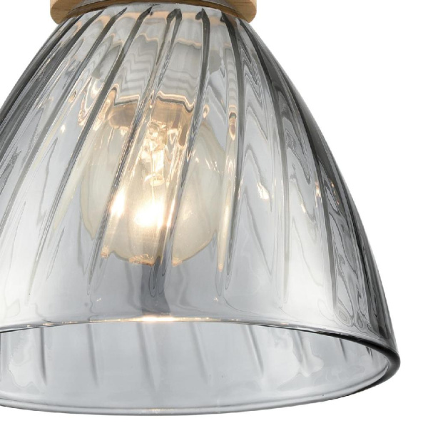 8050/1А SUSPENTIONI LN25 309 дерево/смоки металл/стекло Подвесной светильник E27 1*60W 220V MIRABELA