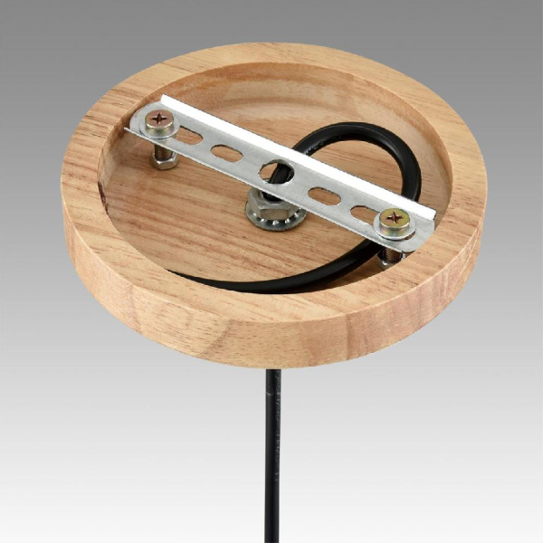 8051/1А SUSPENTIONI LN25 309 дерево/амбер металл/стекло Подвесной светильник E27 1*60W 220V MIRABELA